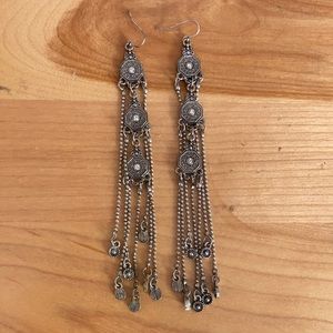 Dangly metal earrings